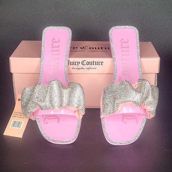 Juicy Couture‎ Hollyn Barbie McBling Sparkly Rhinestones Sandals Size 6 NWB NWT - Picture 1 of 8